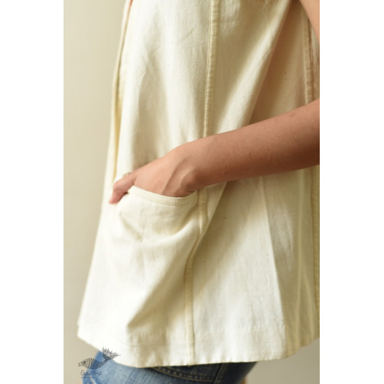 shop Handwoven Pure Cotton ~ Off White Shrug