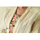 shop Handwoven Off White Cotton Self Checks Shrug