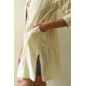 shop Handwoven Off White Cotton Self Checks Shrug