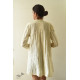 shop Handwoven Off White Cotton Self Checks Shrug