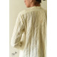 shop Handwoven Off White Cotton Self Checks Shrug