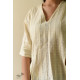 shop Handloom Self Checks Cotton - Off White Top