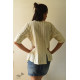 shop Handloom Self Checks Cotton - Off White Top