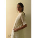 shop Handloom Self Off White Cotton - Dress