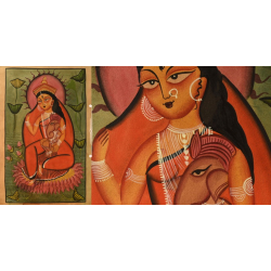 Kalighat Painting | Gauri Ganesh