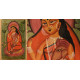 original kalighat painting gauri with ganesh