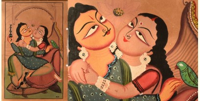 Kalighat Painting |Handmade Canvas| Romance 