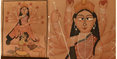 Kalighat Painting | Ma Durga