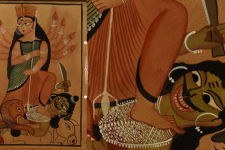 Kalighat Painting | Mahishasur Mardani