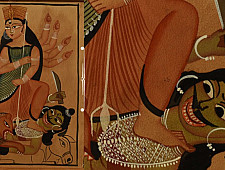 Kalighat Painting | Mahishasur Mardani