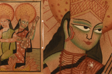 Kalighat Painting | Two Goddess