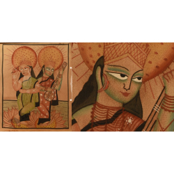 Kalighat Painting | Two Goddess