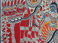 Madhubani painting | Ramachandra With Sita