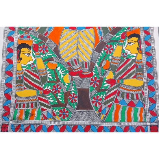 shop Madhubani painting| Krishna and Gopi