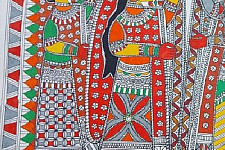 Madhubani painting | Ram & Sita Jaymaala