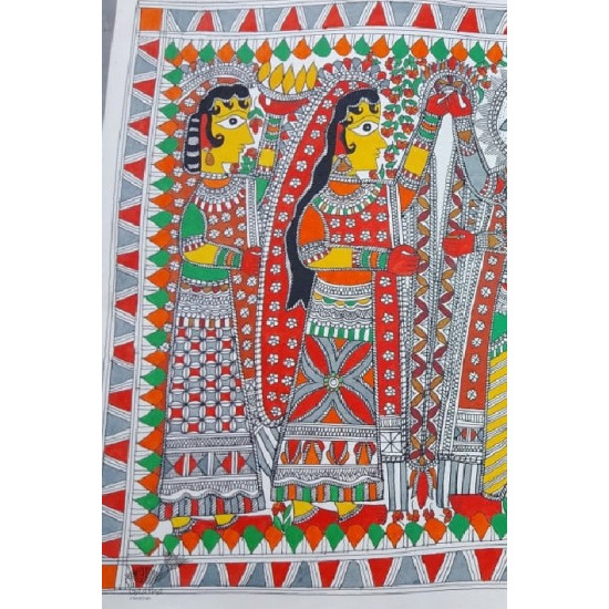 shop Madhubani painting - Ram & Sita Jaymaala