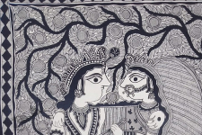 Madhubani painting | Radha Krishna