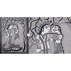 Madhubani painting | Radha Krishna