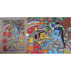 Madhubani painting | Radhe Krishn