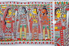 Madhubani painting | Ram & Sita Jaymaala