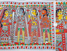 Madhubani painting | Ram & Sita Jaymaala