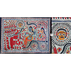 Madhubani painting | Ramachandra With Sita