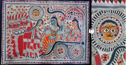Madhubani painting | Ramachandra With Sita