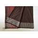 Traditional Bengali cotton saree  Black With Maroon Pallu