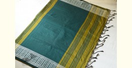 Paromita ~ Handloom Cotton Green Striped Saree