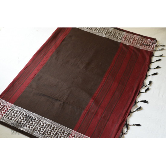 Traditional Bengali cotton Maroon saree