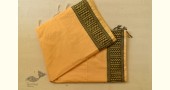 Traditional Bengali cotton Light Yellow saree