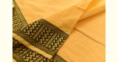 Traditional Bengali cotton Light Yellow saree
