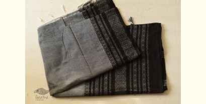 Paromita ~ Handloom Cotton Black & Grey Saree