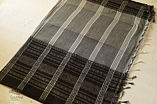 Paromita ~ Handloom Cotton Black & Grey Saree
