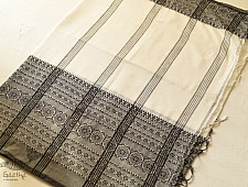 Paromita ~ Handloom Cotton Black & White Saree
