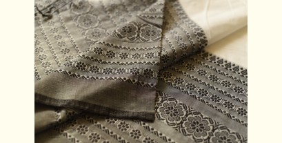 Paromita ~ Handloom Cotton Black & White Saree