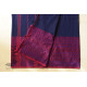 Traditional Bengali cotton Blue Saree