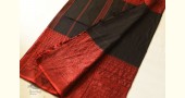 Traditional Bengali cotton Black With Red Woven Border Saree