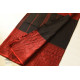 Traditional Bengali cotton Black With Red Woven Border Saree