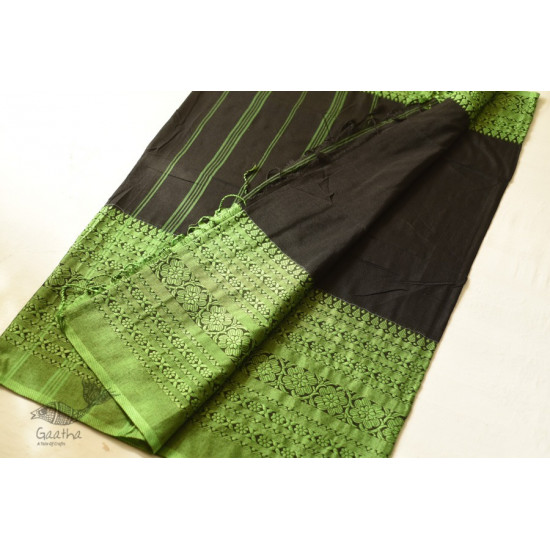 Traditional Bengali cotton Saree With Woven Border