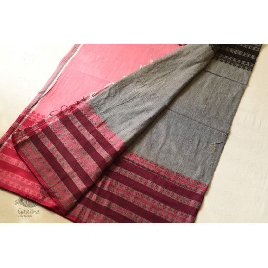 Traditional Bengali cotton saree  - Woven Border