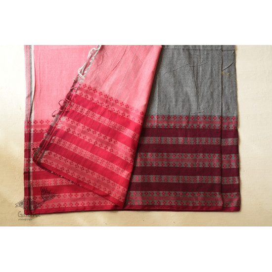 Traditional Bengali cotton saree  - Woven Border