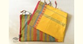 Traditional Bengali cotton saree - Yellow