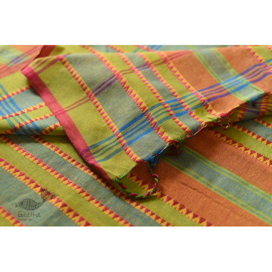 Traditional Bengali cotton saree - Yellow