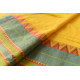 Traditional Bengali cotton saree - Yellow