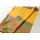 Traditional Bengali cotton saree - Yellow