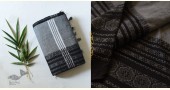 Traditional Bengali cotton Black & Grey Saree