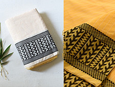 Paromita ~ Handloom Cotton Saree - Light Yellow