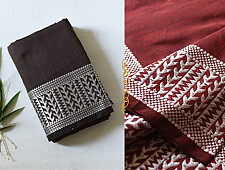 Paromita ~ Handloom Cotton Saree - Maroon