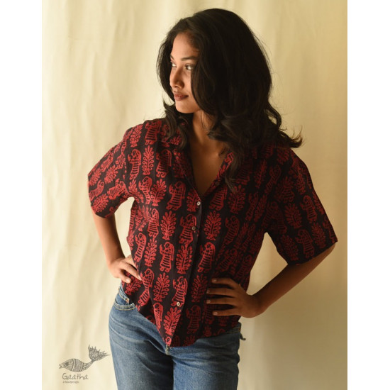 buy Batik Cotton Shirt . Block Printed